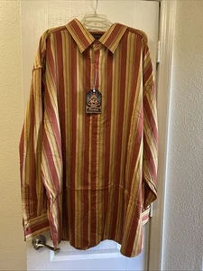Knockout Denim Apparel Shirt men's Long Sleeve Button Up Stripe Shirt 5XL NWT - Picture 1 of 8