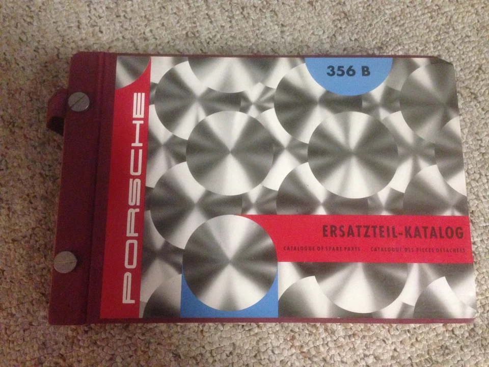 1959-1963 Porsche 356B Factory Parts Catalog Manual 1960 1961 1962 VERY RARE! - Image 1 of 1