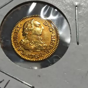1784 MoJD Carolus III Half Escudo Gold Coin KM#415.1 Full Luster - Picture 1 of 2