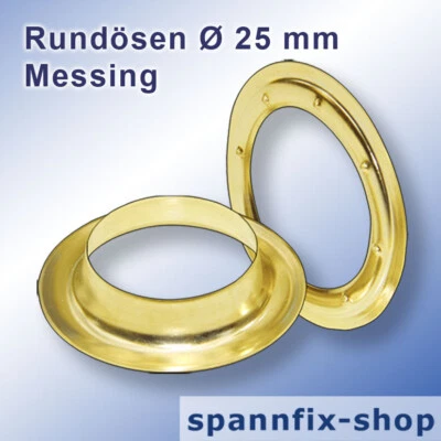 100 Pezzo Occhielli Ø 25 MM, Ottone Camion Pianificazione Occhio Tout Bandierina - Immagine 1 di 3