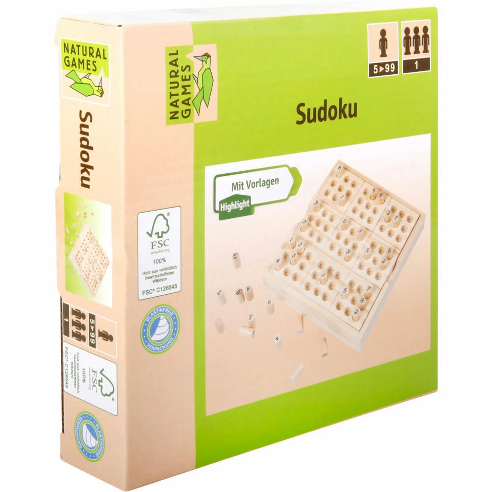 Natural Games Sudoku 14x14x2,5 cm - Bild 1 von 1