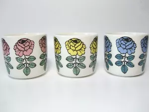 【3pcs.】 VIHKIRUUSU latte mugs marimekko oiva porcelain cups Maija Isola - Picture 1 of 5
