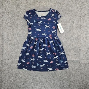 Carter's Zebra Jersey Dress Navy Blue Horse NWT Size 3T - Picture 1 of 1