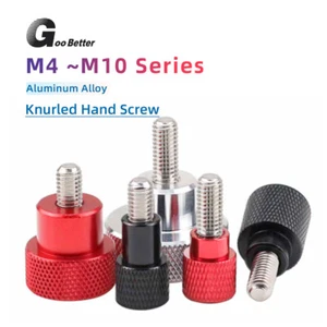 M4/5/6/8/10 Knurled Thumb Screw Aluminium+Stainles Hand Grip Knob Bolt Ø20*H20mm - Picture 1 of 13