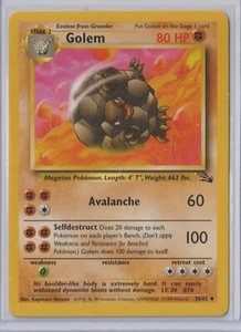 Pokémon 1999 Fósil Inglés Golem 36/62 Como Nuevo Nunca Jugado Raro - Imagen 1 de 1