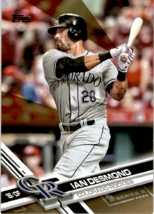 2017 Topps Gold #589 Ian Desmond SN2017 Colorado Rockies - Picture 1 of 1
