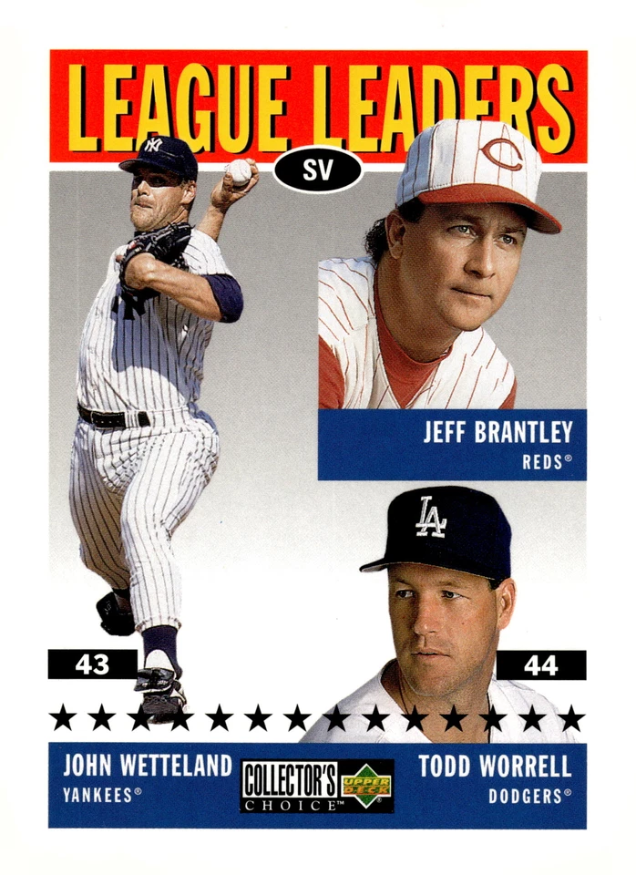 1997 Collector's Choice #63 John Wetteland / Todd Worrell / Jeff Brantley - Image 1 of 2