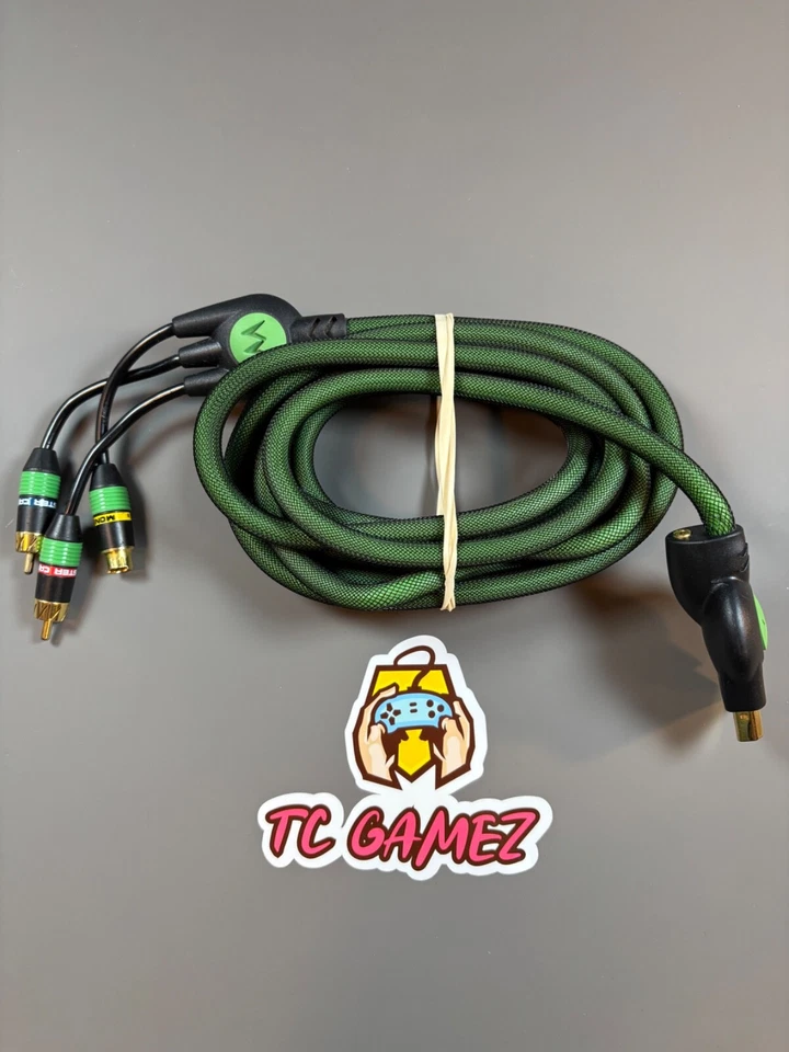 Cable de Video Xbox Original OG S Cable Monstruo Verde Foto 1 de 4