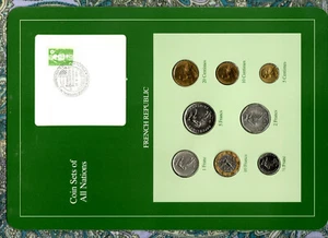 Coin Sets of All Nations France French 1971-1990 UNC 2 Francs 1981 5 Francs 1990 - Picture 1 of 4