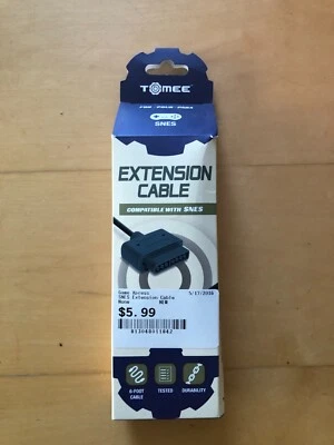 SNES 6 Foot Extension Cable For Super Nintendo Controller Brand New - Tomee - Image 1 of 2