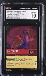 Disney Lorcana Il Primo Capitolo Malefica - Drago Mostruoso 113/204 Cold Foil - Foto 1 di 2