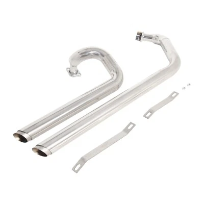 Silenciadores de escape cromados silenciadores de tubo para Yamaha Virago 400 XV535 XV400 1987-04 Foto 1 de 4