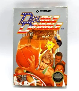 Vintage Nintendo NES DOUBLE DRIBBLE Basketball Game & Box & Manual Konami 1987 - Picture 1 of 3