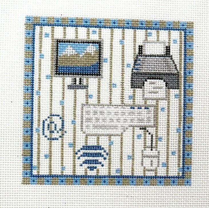 Danji /CH Designs Computer Theme Square Handpainted HP Needlepoint Canvas  - Image 1 of 1