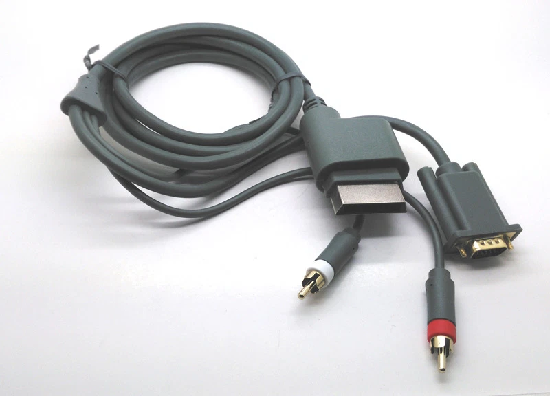 1.8m Gray VGA High Definition Cable Digital Audio Port AV HD Cable for Xbox 360 - Image 1 of 1