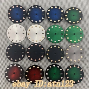 29mm Sterile balck blue green gray white watch dial fit NH35 Automatic movement - Picture 1 of 23