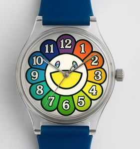 Reloj Pulsera TAKASHI MURAKAMI Yayoi Kusama Flor Arco Iris MOMA NY Arte - Imagen 1 de 4