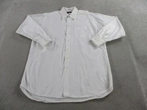 VINTAGE Gitman Bros Shirt Mens 17.5 Tall White 2x2 Pinpoint Oxford USA Made - Picture 1 of 10
