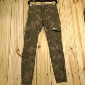 Denim Co. Camo Cargo Pants Womens 4 USA Green Utility Pockets - Picture 1 of 12
