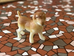 Dollhouse Vintage Plastic Standing Puppy 1:12 scale - Picture 1 of 7