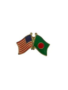 US and Bangladesh Flag Lapel Pin / US & Bangladesh Pin - Picture 1 of 1
