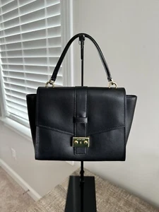 NWT Michael Kors Mauve Medium TH Messenger Satchel Color- Black - Picture 1 of 8