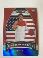 2020 Prizm Draft Picks LaMelo Ball Global Prospects Red White Blue rookie card 