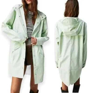 Rains Size XL Unisex Long Rain Jacket ~ Mineral ~ Waterproof! Windproof! - Picture 1 of 4