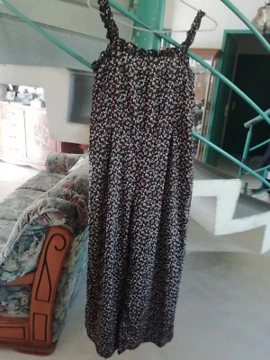 Salopette Noir Imprimé Fleurs Taille 152"12ans Sans Marque Générique Fille... - Photo 1/2