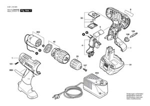 Bosch Ersatzteile für GSR 14,4-2 Akku-Bohrschrauber - Bild 1 von 15