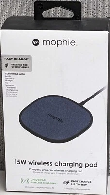 Almohadilla de carga inalámbrica universal Mophie 15W - negra Foto 1 de 2