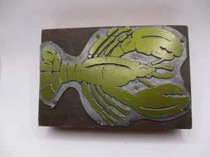 Printing Letterpress Printers Block Big Lobster - Picture 1 of 2