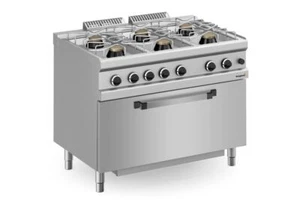 Bergman Profilline Plus 700 Gasherd Mit 6 Flammen & Jumbo Gasbackofen - 41 Kw - Bild 1 von 1