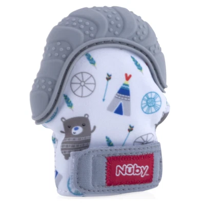 Nuby Soothing Teething Mitten, Pink 1 Ct | NEW Missing Travel Bag (see pictures) - Image 1 of 4