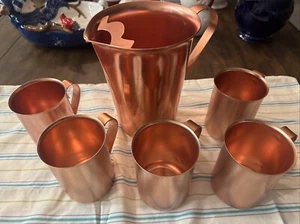 Vintage Gold Farbe Handwerk Aluminium 7,5" Krug Indianapolis, IN und Tassen 5 - Bild 1 von 6