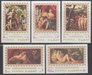 FUJEIRA Michel # 864-8 CPL MNH SET of 5 - VARIOUS NUDE PAINTINGS - Picture 1 of 1