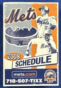 1964-2008 Last Season of Shea Stadium / New York Mets Pocket Schedule - Picture 1 of 5