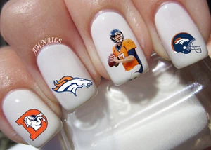 Denver Broncos Nail Art Aufkleber Transfers Aufkleber 46er Set - A1312 - Bild 1 von 5