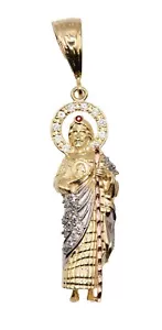 San Judas Tadeo - St. Jude Thaddäus Medaille 18 Karat vergoldet mit 22 Zoll Kette - Bild 1 von 6