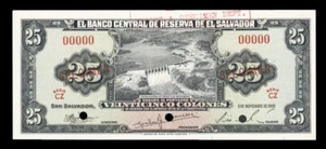 El Salvador P97s, Specimen Banknote. - Picture 1 of 2