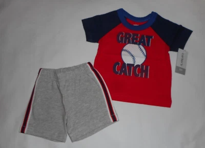 JUEGO DE 2 PANTALONES CORTOS DE BÉISBOL CARTERS BEBÉ NIÑO - INFANTIL TALLA 3 MESES  Foto 1 de 3