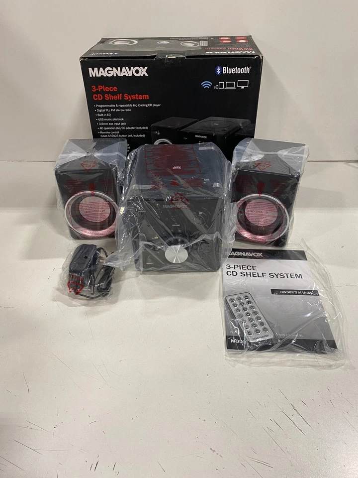 Magnavox MM442 CD Shelf System - Black - Image 1 of 1