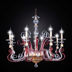 Leuchter Klassisch Kristall Und Messing Design Herg 8 Lichter Bga 2306-8 - Bild 1 von 1