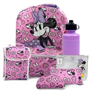 Mochila escolar Minnie Mouse para niños con bolsa de almuerzo 16" niñas-6 piezas - Imagen 1 de 6