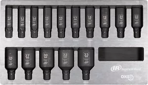 Ingersoll Rand DXSK2M15L DXS2 Drive Hex Deep Metric Impact Socket Set, 15-Piece - Foto 1 di 16