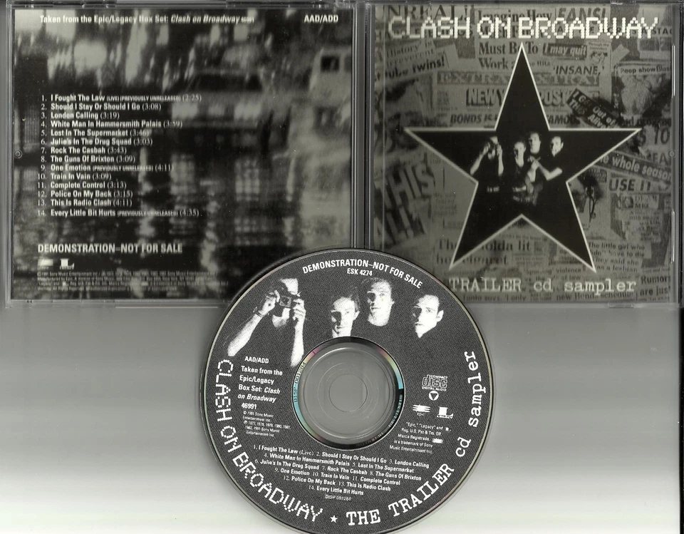 Joe Strummer THE CLASH The Trailer USA BOX SET Sampler 14 TRX PROMO DJ CD 1991 - Image 1 of 1