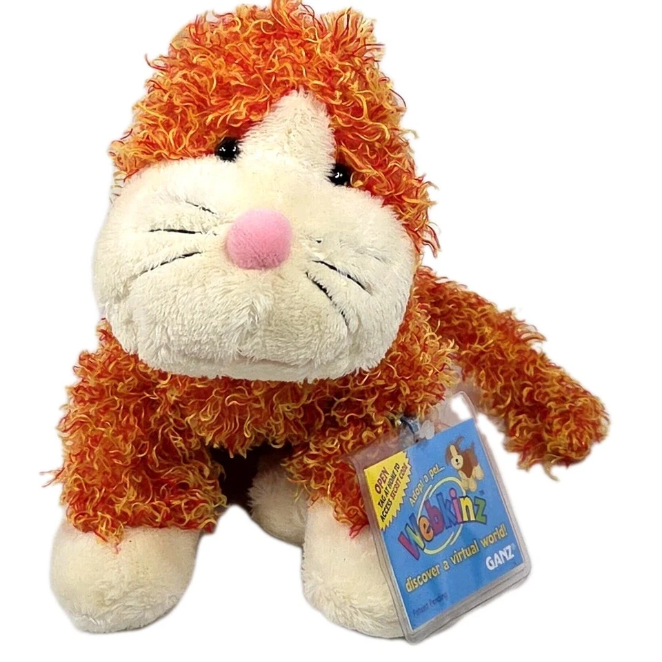 GANZ Webkinz Cheeky Cat HM064 Orange Stuffed Plush Animal Rare Retired New NWT - Image 1 of 4