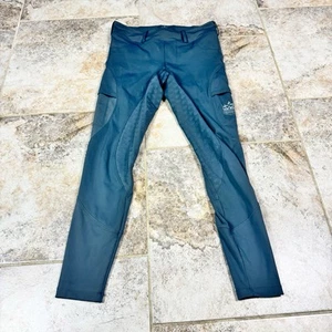Esprit Full Seat Tights Womens Large Blue Breeches Equestrian Flap Pocket - Picture 1 of 9