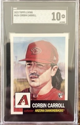 2023 Topps Living Set - Corbin Carroll #626 /4035 (RC) GRADED SGC 10! - Image 1 of 2