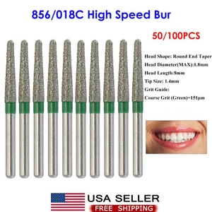 Multi-use Diamond Burs 856/018C Round End Taper Coarse Grit High Speed 50/100PCS - Picture 1 of 6